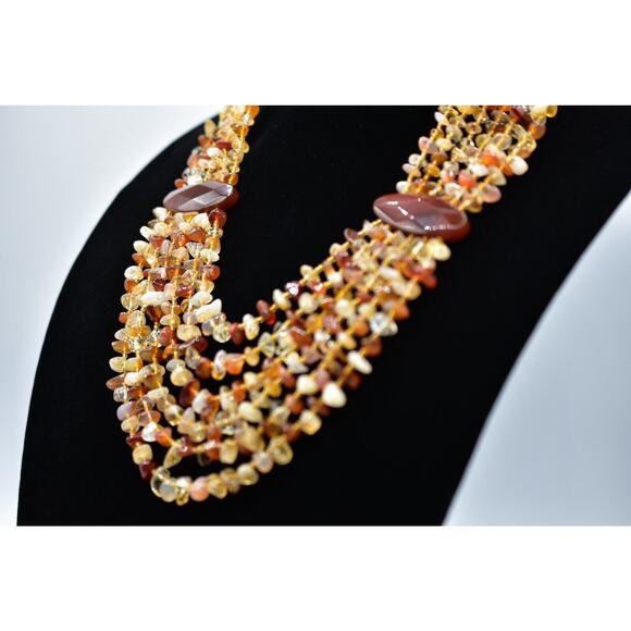 Alexander Kalifano Necklace NWT Natural Gemstone Statement Heavy Layered Bin3 - Picture 4 of 12